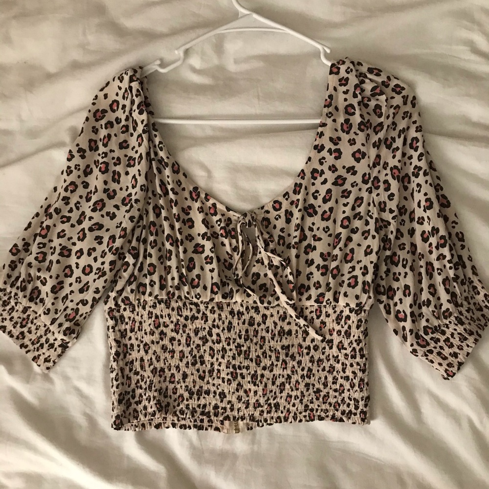 Cute Cheetah Print Crop Top
